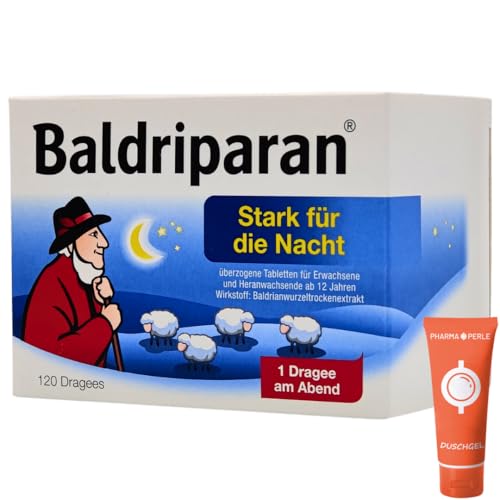 Baldriparan Stark für die Nacht 1x 120 St. I zur Linderung von nervös bedingten Schlafstörungen I pflanzlich I Baldrian I Schlafmittel I Schlaftabletten I Spar-Set plus Pharma Perle give-away