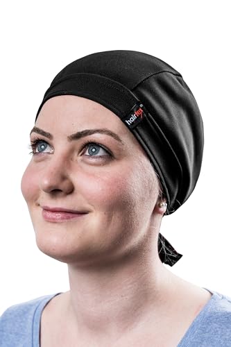 hairtex Stall-Mütze mit Bändern schützt zuverlässig vor Stallgeruch für jede Frisur und Haarlänge geeignet, Schwarz, L
