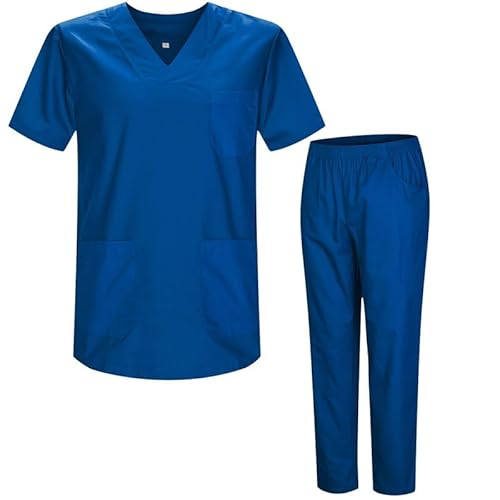 MISEMIYA - Unisex-Schrubb-Set - Medizinische Uniform mit Oberteil und Hose ref.8178 - X-Large, Blau 37 21