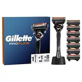 Gillette ProGlide Nassrasierer Herren Starterset, 1 Rasierer mit 8 Rasierklingen, Rasiererhalter, Geschenk für Männer