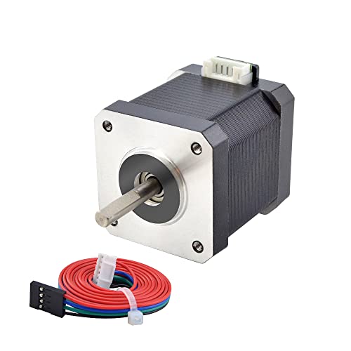 STEPPERONLINE E Series Nema 17 Schrittmotor 2A 55Ncm 1,8 Grad mit 1 Meter Kabel für 3D-Drucker CNC(1 Pack)