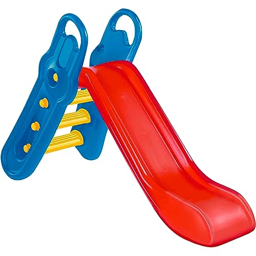 BIG - Fun-Slide - 152cm lange Rutschbahn, Nutzung für den Hausgebrauch, rot-blaue Rutsche für drinnen und draußen, für Kinder ab 3 Jahren