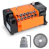 VEVOR Bohrerschleifer Schärfmaschine, 3-13 mm Bohrerspitzer Bohrerschleifmaschine MR-13A, 95° bis 135° Spitzenwinkel, Einstellbarer Bohrer-Nachschärfer mit 11 Spannzangen, CBN Rad für HSS