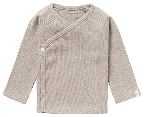 Noppies Unisex Baby U Tee Overlap LS Rib Nanyuki T-Shirt, Taupe Melange-P757, 56