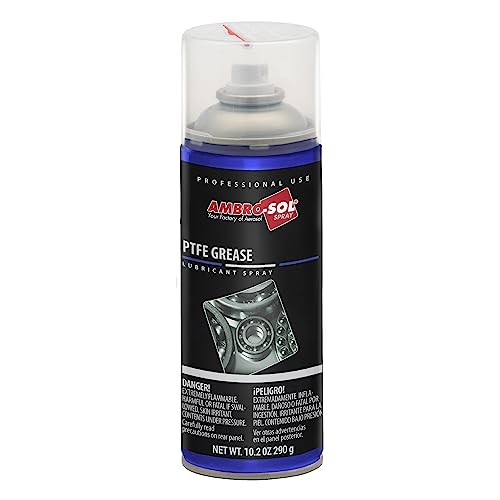 Ambro-Sol - PTFE Sprühfett G007, Teflon Spray Schmiermittel, Teflon Fett Ideal für Hohe Belastungen, 400 ml Endlos Recyclebare Sprühdose aus 100% Weißblech