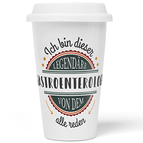 JUNIWORDS To-Go Becher mit Deckel, Ich bin dieser legendäre Gastroenterologe, von dem alle reden (5049599)