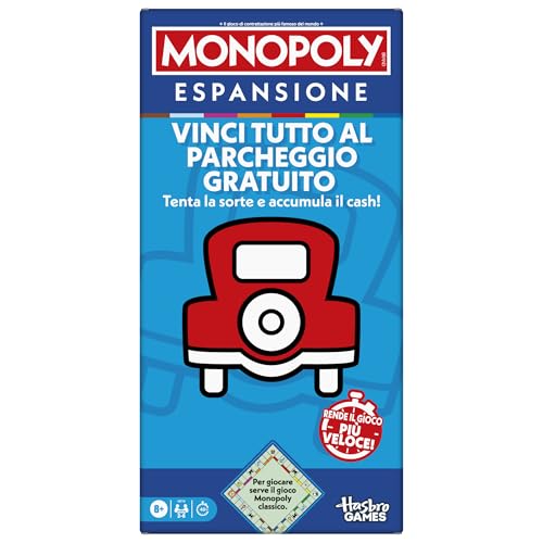 Monopoly, Erweiterung Gewinnen Sie alles im kostenlosen Parkplatz, zum Spielen dient das Spiel Monopoly klassisch, italienische Version