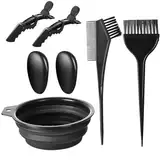 Arcjunys Haarfärbepinsel Set Haare Färben Zubehör Haarfärbeset Pinsel Haare Färben Färbepinsel Haar Färben Färbung Tool mit Haartönungsschale Färbebürste Ohrabdeckung Haarspangen für Friseursalon 7Stk