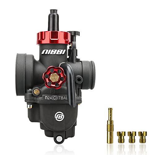 NIBBI PE24mm Vergaser 125cc Ersatz-hohe Leistung mit Carb Jets, Dirt Pit Bike Motocross Motorrad Roller ATV Quad passen 125ccm-150ccm