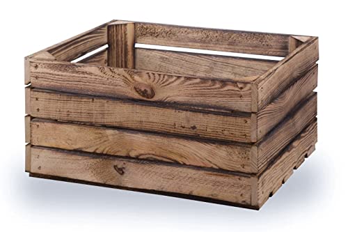 Neue Obstkisten Holzkisten Weinkisten Apfelkisten Geflammte 40x30x20cm