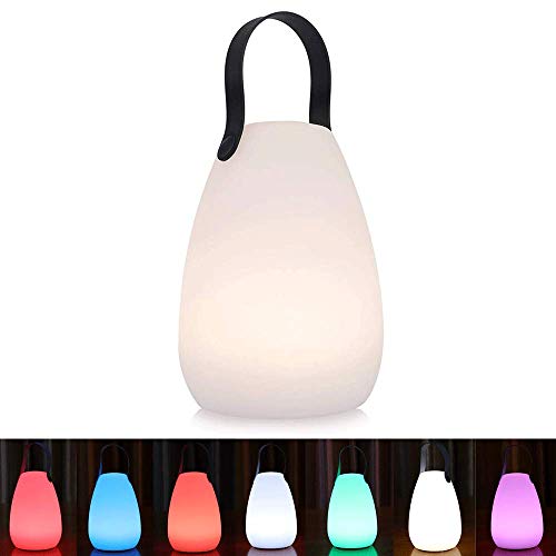 Akku Outdoor Lampe Tragbare Mehrfarbiges LED wiederaufladbare Tischleuchte Wasserdichtes kabelloses wiederaufladbares dimmbares Außen Tischleuchte für Tisch Bar Terrasse ostern dekoration Glatt