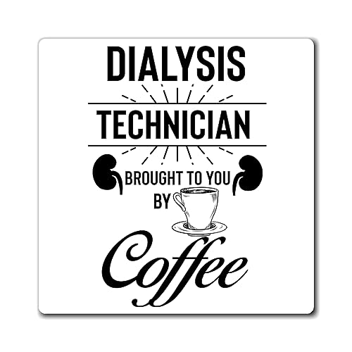 Lustige Dialyse-Techniker, Arzt, Kaffee, Pflegekraft, medizinisches Personal, Nierenarzt-Magnete, 7,6 x 7,6 cm