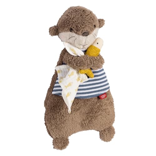 Fehn Wärmetier Otter – Wohltuendes Kuscheltier mit entnehmbarem Wärme- /Kältesäckchen – Körnerkissen für Babys und Kleinkinder ab der Geburt