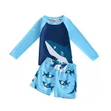 Uv Shirt Kinder Anti-UV-Badeanzug, Baby-Jungen-Badeanzug, zweiteiliger Langarm-Badeanzug, Kinder-Badehose, Jungen-Badeanzug-Set, schnell trocknendes Badeanzug-Set für Kinder