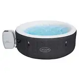 Bestway LAY-Z-SPA Havana AirJet™ WiFi Whirlpool, 180 x 66 cm, mit App-Steuerung, 2-4 Personen, rund, Anthrazit Flecht-Optik