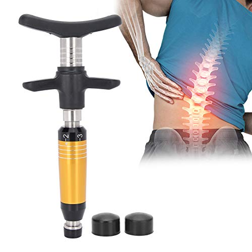 6-stufiges Werkzeug zur Anpassung der Chiropraktik, manuelle Wirbelsäulenkorrektur-Massagepistole aus rostfreiem Stahl, Handheld-Aktivator für Rückenwirbel bei Wirbeltieren, Thorax und Skoliose