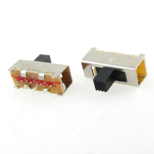 Ruilogod 10 Stück 4 Pin PCB 3 Position 1P3T SP3T Miniatur Vertikal Slide Switch SS13F11-G5