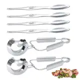 Cosysparks Schneckenzange und Schneckengabel-Set, Schneckenbesteck aus Edelstahl, 2-in-1-Meeresfrüchtegabeln, Schnecke, Krabben, Hummer, Werkzeuge zum Servieren im Restaurant, 6 Stück