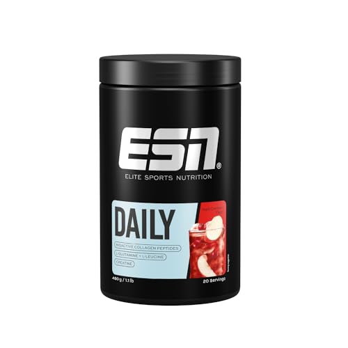 ESN Daily, Apple Cranberry, 480 g, mit Glutamin, Creatin, Collagen & L-Leucin für deine Bänder, Gelenke, Sehnen und Knorpel, geprüfte Qualität - made in Germany