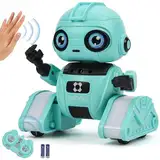 ZWOOS Roboter Kinder Spielzeug, Spielzeug für ab 3 4 5 6 7 8 Jahre Junge, 2,4-GHz-Steuerung, Wiederaufladbar RC Spielzeug mit Gestensensor, LED-Augen, Geburtstags