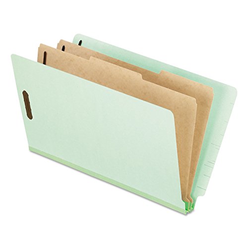 Pendaflex 23324 Pressboard End Tab Folders, Legal, 2 Trennblätter/6 Fächer, Hellgrün, 10 Stück