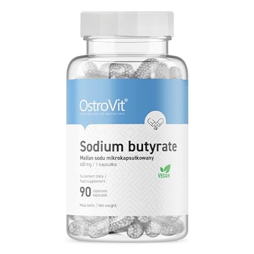 Sodium Butyrate 600mg (30% Buttersäure) - Butyric Acid Natriumbutyrat - 90 Vege Kapseln