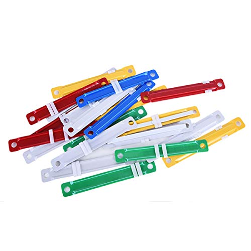 PZRT 10 x 2-Loch-Dokumentenpapier-Verschlüsse, Kunststoff-Binderinge, Binder-Clips, zweiteiliger Papierverschluss, Büroausrüstung, praktisch