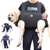 Hundegeschirr-Rucksack für große Hunde, Ganzkörper-Tragetasche, Rehabilitationsträger für Treppe/Autos, alte Verletzungen, Arthritis, Unterstützung der Beine (Schwarz, 2XL (Abstand der Beine 30,5 -