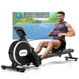 DMASUN Rudergerät für Zuhause, Magnetisches Rudergerät mit Upgrade Doppel-Slide-Rails, APP-Verbindung, 16 Widerstandsstufen, LCD-Datenanzeige, ideal für Cardio-Training, Belastbar bis 160kg