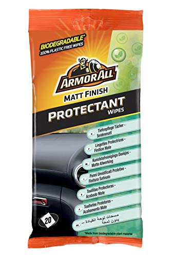 ARMOR ALL Kunststoffpflegetücher 20 Stk. Seidenmatt Dashboard Wipes Matt Finish, Gelb, 35020L, Standard