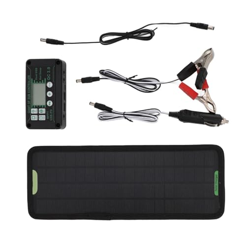 Batterie-Solarpanel-Kit, Solarbatterie-Ladegerät – 24-V-Autobatterie-Solarpanel-Ladegerät | Outdoor-Generator für den Winter, unverzichtbar für Traktoren, Motorräder, LKWs, Wohnwagen