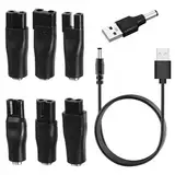 7 PCS 5V USB Netzkabel Rasierer Kabel USB Adapter Set Ladekabel Adapter Set für Alle Arten von Rasierern Elektrischen Pflegegeräten Haarschneidern Luftreinigern und Anderen Ladekabeln