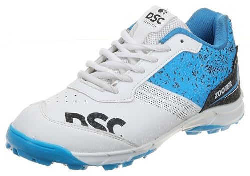 DSC Herren Zooter Cricket Shoes, White/Blue, 39 EU