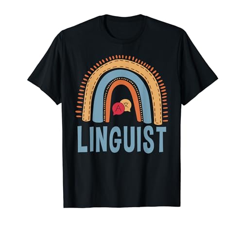 Linguist Boho Rainbow Sprachtherapie Übersetzungsdienste T-Shirt