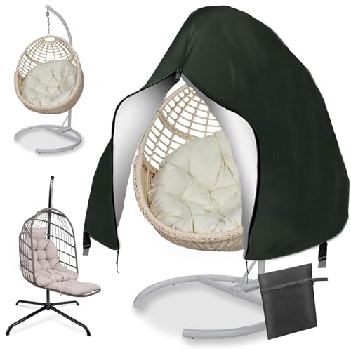 Hängesessel Abdeckung mit Reißverschluss, Schwingsessel Hängekorb Hängestuhl Schutzhülle, Swing Egg Chair Cover, Hängesessel Gestell, Anti-Staub mit Reißverschluss -- 190x115cm