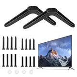 CYIOU TV Standfuss Universal mit Schraubenset TV-Sockelfüße Universal TV Standfüße TV Halterung Schwarze TV Ständer für 32/40/49/50/55 Zoll LED LCD Fernseher