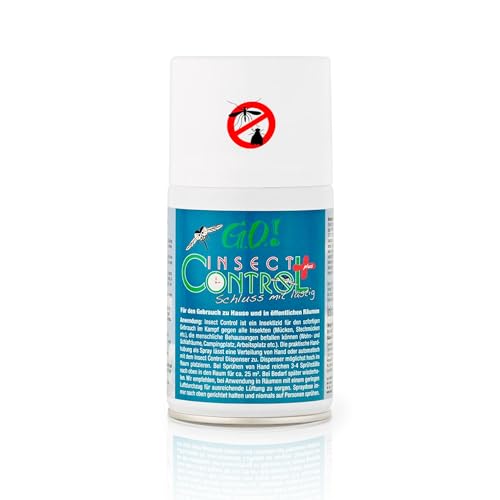 GO! Insect Control: 1X Spray-Dose zu 250ml I Fliegenabwehr Insekten-Spray gegen Schnacken, Fliegen, Wespen, Stechmücken u.a. (Extrakt Gänseblümchen-Familie)