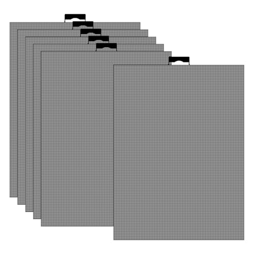 6 Stück 14 Count Plastic Canvas Kreuzstich Kunststoffgitter 27.9 x 20.8 cm Schwarz Kreuzstich Leinwand Kunststoff Mesh Leinwand für Kreuzstich Stickerei Stricken Häkeln DIY Projekte