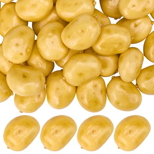 GORGECRAFT 40Stk Künstliches Gemüse Aus Schaumstoff Simulation Lebensechter Kartoffeln Lebensmittel Dekorative Seifenblasenkartoffel Für Haus Küche Fotografie Modell Party Dekoration Schrank Ornament