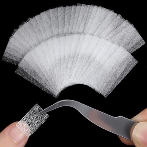 Piriuuo 200 Stück Silk Fiberglass Nail Extensions, Fiberglas Gel Nägel Seidennagelfolie Nagelverlängerungen Fiberglass Reparatur Nagel Kleber Nagelkunst Verlängerung für Reparatur Rissen und Brüchen