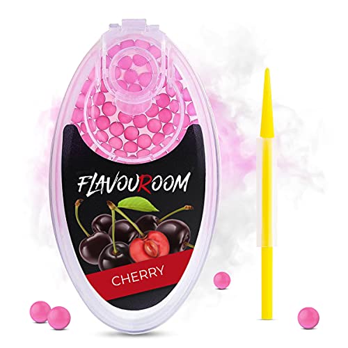 Flavouroom Aroma Kugeln - 100 Premium Kugeln Set I Intensiver Flavour mit praktischer Box I Einfaches Einsetzen für DIY Cherry Genuss