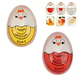 2 Stück Egg Timer Harz,Farbwechsel Eieruhren,Wiederverwendbare Egg Timer,Neuzeit Eieruhr,Wärmeempfindlich Farbe Veränderung Eier Timer,für Wasser mit Farbwechsel,Eieruhr zum Anzeige Hart/Medium/Weich