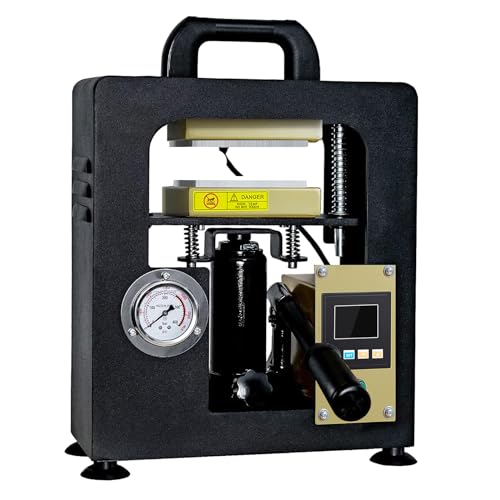 NArra 7T Kolophonium Pressmaschine Druckkraft und 6x12cm großen beheizten Doppelplatten 600W Rosin Presse verfügt EIN präzises Manometer und einen LCD-Zeittemperaturregler für effizientes Pressen