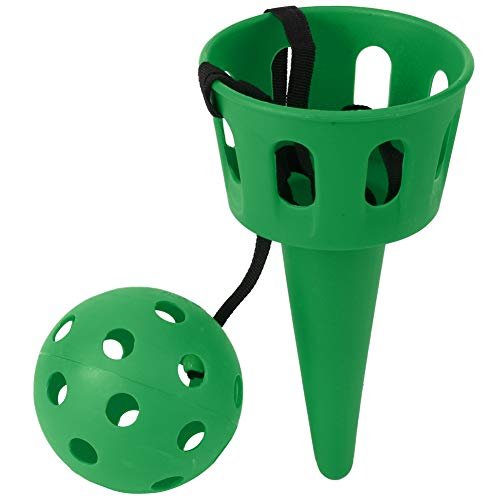 ZAICOLER Scoop Ball Set, Kunststoff Kinder Training Fangball Spielset Wurf- und Fangballset 25,98 Zoll Seillänge für Kinderunterhaltung (Green)