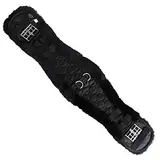 Merauno® Lammwolle Konturgurt Sattelgurt, Kurzgurt Dressurgurt, aus Qualitäts Merino Lammwolle, spezielle anatomisch konkave Form, für bessere Rutschfestigkeit. Farbe:Natur,Schwarz,Braun,Anthrazit