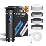 Arofaue Elektrische Hornhautentferner Professionelles Hornhautentferner Elektrisch Einstellbare Pediküre Fußfeile mit 60PCS und 10PCS Polierscheibe Ersatz Schleifkissen Für Tote Rissige Haut
