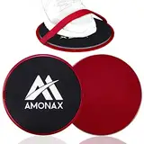 Gleitscheiben Fitness von Amonax - Doppelseitige Slider-Übung core fitness scheibe Gym Gliding Discs für Bauchmuskeltraining Übungen Teppich Holzböden für Hause Training, gleitscheibe sport slides