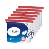 Softis 4-lagiges Toilettenpapier | 24 Rollen-Packung (6 x 4 Einzelpackungen) | 100 Blatt pro Rolle | Einzigartiges Softkammer-System | Recyclebare Verpackung | FSC-zertifiziertes Papier