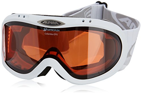 ALPINA Skibrille Colambo, Weiss matt qlh (White matt qlh), one Size