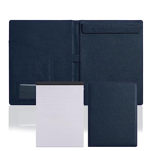 Padfolio Organizer Binder,Mappe, Portfolio-Ordner aus PU-Leder for A4-Notizblockhalter, Business-Padfolio for Lebensläufe, Notizblöcke und Vorstellungsgespräche, Padfolio-Ordner im Letter-Format for D